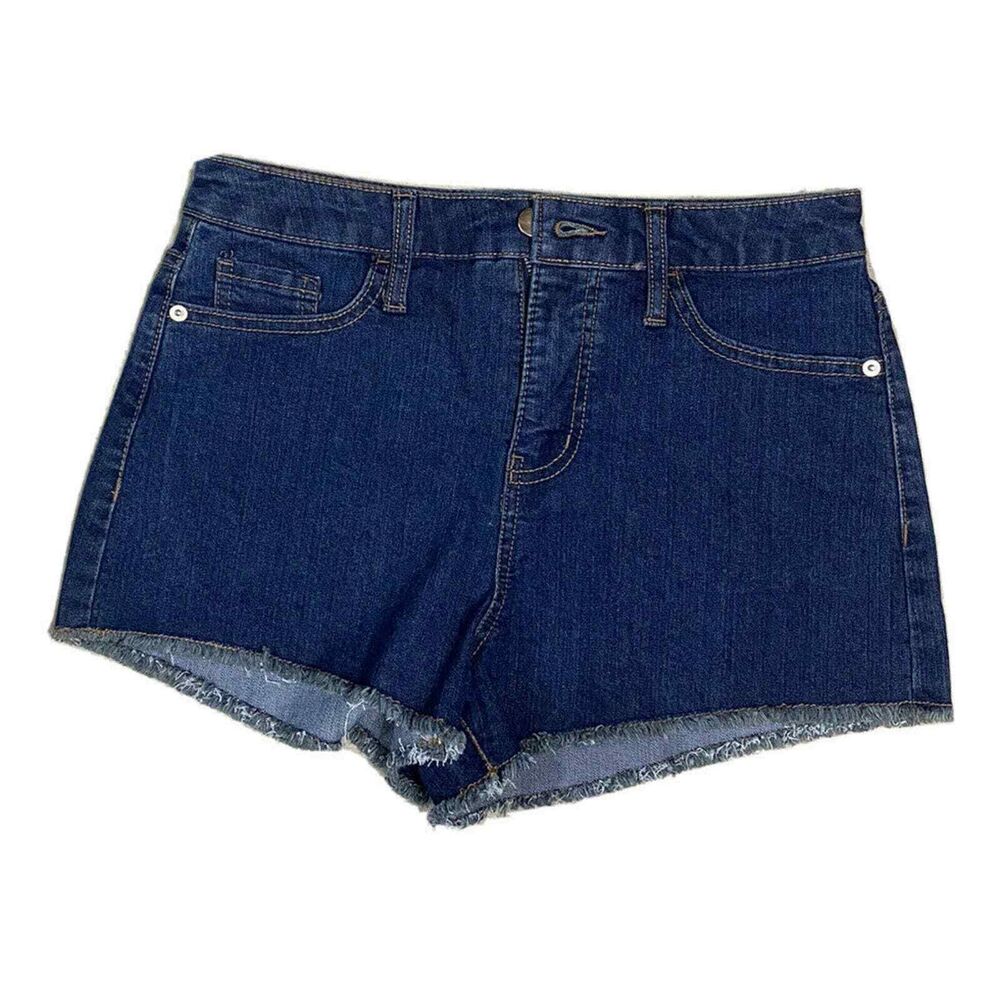 Tinseltown Women’s High Rise Jean Shorts Frayed Bottom Size 6